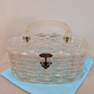 Vintage Clear Lucite Handbag